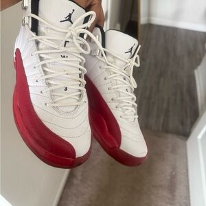 Jordan White and Red Sneakers